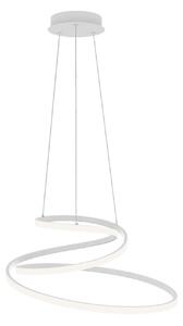 Luce Ambiente Design LED висяща лампа COASTER, бяла, Ø 60 cm, метал, CCT, Бял, Дневна/трапезария, Алуминий, Модерен