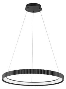 Luce Ambiente Design LED висяща лампа Niike, черна, Ø 70 cm, метал, CCT, Черен, Дневна/трапезария, Метал, Модерен
