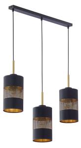 Полилей на кабел BOGART 3xE27/15W/230V черен/златен