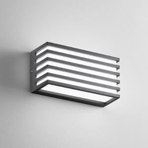 INTEC LED лампа за външна стена Dukrot, антрацит, ширина 22 cm, метал, Черен, Алуминий, Модерен