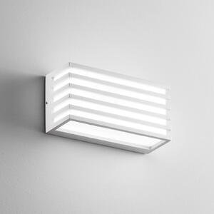 INTEC LED лампа за външна стена Dukrot, бяла, ширина 22 cm, метал, Бял, Алуминий, Модерен