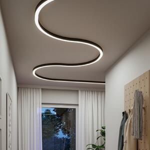Paulmann LED лента Linion, черна, 90° ъгъл, 3000 K, Затъмняване, Черен, Дневна/трапезария, Алуминий, Модерен