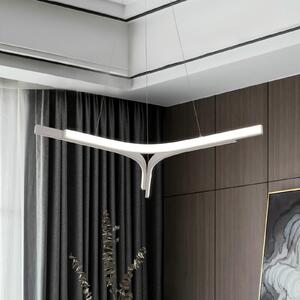 Viokef LED висяща лампа Alta, сребриста, Ø 70 cm, метал, Металик, Дневна/трапезария, Алуминий, Модерен
