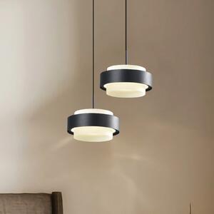 Viokef LED висяща лампа Donal, Ø 17 cm, черна, метал, Черен, Дневна/трапезария, Алуминий, Модерен