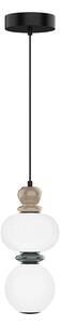 Viokef LED висяща лампа Gemma, височина 32 cm, цветна, стъкло/керамика/метал, Многоцветен, Дневна/трапезария, Стъкло