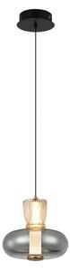 Viokef LED висяща лампа Sire, Ø 22 cm, димно сиво/бронз, метал/стъкло, Сив, Дневна/трапезария, Метал