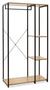 Закачалка за антре Рамон дъб - Черен 90.5x41x167 см