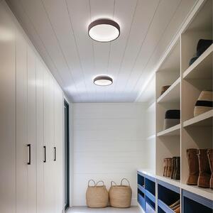Linea Light LED стенна лампа Iside, кафява, метал, Ø 35 cm, IP40, Затъмняване, Кафяв / ръждив, Дневна/трапезария, Метал, Модерен
