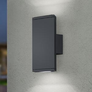 Trio Lighting LED лампа за външна стена COLORADO антрацит Височина 20 cm Метал IP54, Черен, Алуминий, Модерен, Стенна ъглова