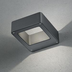 Trio Lighting LED лампа за външна стена RENO, антрацит, ширина 12 cm, метал, IP54, Черен, Алуминий, Модерен