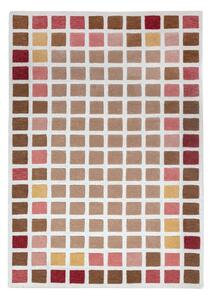 Розов ръчно изработен вълнен килим 140x200 cm Renga Wool – Flair Rugs