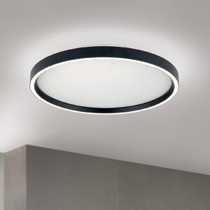 ORION LED таванска лампа Masca, черна, Ø 40 cm, CCT, метал, димер, Затъмняване, Черен, Дневна/трапезария, Метал, Модерен