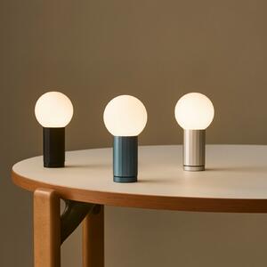 HAY LED настолна лампа TURN ON, черна, височина 20 cm, с регулируема яркост, Затъмняване, Черен, Дневна/трапезария, Стъкло, Модерен