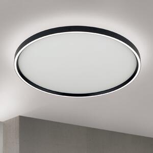 ORION LED таванска лампа Masca, черна, Ø 60 cm, CCT, метал, димер, Затъмняване, Черен, Дневна/трапезария, Метал, Модерен