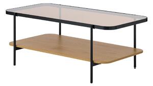 Масичка за кафе със стъклен плот в естествен цвят 60x120 cm Hassel – Unique Furniture