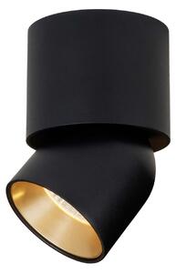 The Light Group SLC LED тавански прожектор CUP, черен/златен, 927, Ø 7,5 cm, дим, Затъмняване, Черен, Дневна/трапезария, Алуминий, Модерен