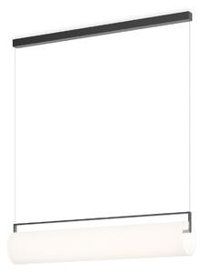 Vibia LED висяща лампа KONTORNO, дължина 92 cm, черна, 930 dim, Затъмняване, Черен, Дневна/трапезария, Алуминий, Модерен