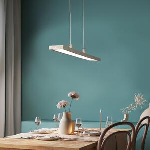 FISCHER & HONSEL LED висяща лампа Marlo, пясъчна, дължина 90 cm, CCT, сензорен димер, Затъмняване, Бежов, Дневна/трапезария, Метал, Модерен
