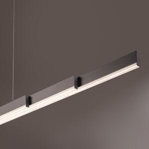 FISCHER & HONSEL LED висяща лампа Vayana, сива, дължина 189 cm, CCT сензорен димер, Затъмняване, Сив, Дневна/трапезария, Метал, Модерен