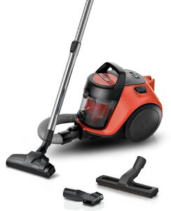 Прахосмукачка Bosch BGC05RD2H, без торба, 700W, 1.5 л. вместимост на контейнера, телескопична тръба, червена