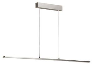 FISCHER & HONSEL LED висяща лампа Marlo, алуминий, дължина 140 cm, CCT, Touchdim, Затъмняване, Металик, Дневна/трапезария, Метал, Модерен
