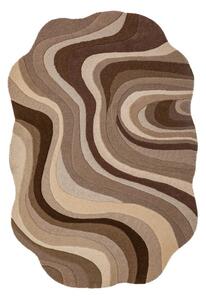 Кафяв/бежов ръчно изработен вълнен килим 160x230 cm Envy Wool – Flair Rugs