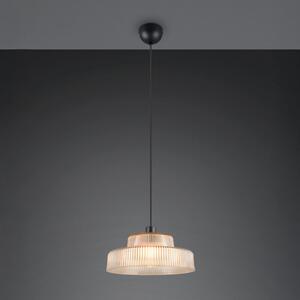 Reality Leuchten Висяща лампа Abella, кехлибар, Ø 35 cm, стъкло, E27, Затъмняване, Бежов, Дневна/трапезария, Стъкло