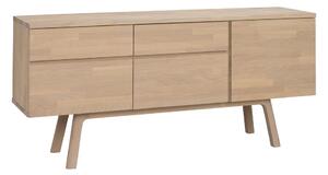 Скрин от масивен дъб в светло естествен цвят 170x77x42 cm Cleardale – Rowico