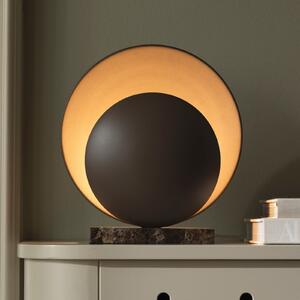 Globen Lighting Настолна лампа ORBIT, кафява Височина 32 cm Мраморна основа, Кафяв / ръждив, Дневна/трапезария, Метал, Дизайн