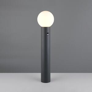 Trio Lighting Осветление за пътеки Mures, антрацит, височина 80 cm, метал, сензор, Черен, Алуминий, Модерен