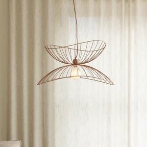 Globen Lighting Висяща лампа RAY, розова, Ø 70 cm, метал, Затъмняване, Розов / Розе, Дневна/трапезария, Метал, Модерен