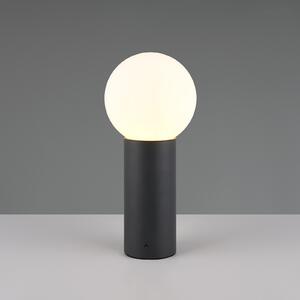 Trio Lighting Степен лампа Mures, антрацит, височина 40 cm, метал, Затъмняване, Черен, Алуминий, Модерен