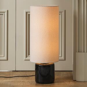 Globen Lighting стояща лампа Florian, бяла/черна, височина 80 cm, Бял, Дневна/трапезария, Плат / текстил