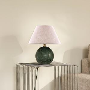Globen Lighting Настолна лампа Castello, зелена/бежова, височина 28 cm, Бежов, Дневна/трапезария, Плат / текстил, Дизайн