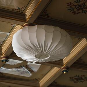 Globen Lighting Таванска лампа BLADVERK, бяла, Ø 50 cm, текстил, Затъмняване, Бял, Дневна/трапезария, Плат / текстил, Скандинавски