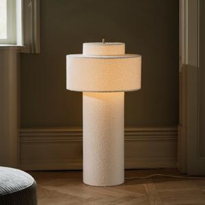 Globen Lighting стояща лампа Noah, бяла, височина 88 cm, текстил, Бял, Дневна/трапезария, Плат / текстил, Скандинавски