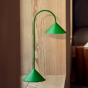 FRANDSEN LED акумулаторна настолна лампа Grasp, зелена, височина 47 cm, Затъмняване, Зелен, Метал, Дизайн