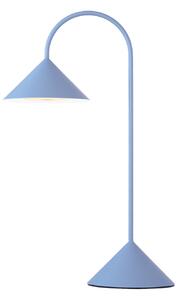 FRANDSEN LED акумулаторна настолна лампа Grasp, светлосиня, височина 47 cm, Затъмняване, Син, Метал, Дизайн