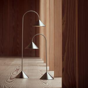 FRANDSEN LED акумулаторна стояща лампа Grasp, неръждаема стомана, височина 72 cm, Затъмняване, Металик, Неръждаема стомана, Дизайн