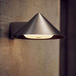 FRANDSEN LED акумулаторна стенна лампа Grasp, неръждаема стомана, 15 cm, Затъмняване, Металик, Дневна/трапезария, Неръждаема стомана, Дизайн