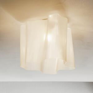Artemide Лампа за таван Logico 40x40 cm, бяла, Затъмняване, Бял, Дневна/трапезария, Стъкло, Дизайн