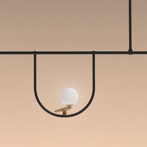 Artemide Yanzi 1 LED висяща лампа 3 светлини push dim, Затъмняване, Черен, Дневна/трапезария, Метал, Дизайн