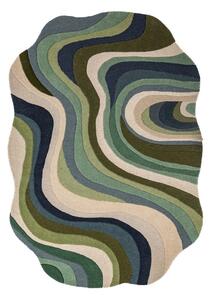 Зелен ръчно изработен вълнен килим 140x200 cm Envy Wool – Flair Rugs