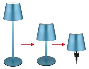 Globo 58488BL-LED настолна лампа VANNIE — сензорно димерно управление, акумулаторна за външна употреба, 3W/5V, IP54, 1800 mAh, синя