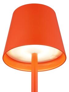Globo 58488R-LED димируема сензорна презареждаема външна настолна лампа VANNIE 3W/5V IP54 1800mAh червена