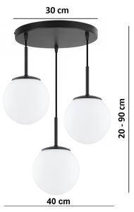Brilagi - Полилей на кабел MILO 3xE27/60W/230V черен