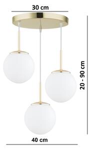 Brilagi - Полилей на кабел MILO 3xE27/60W/230V златен
