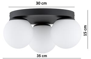 Brilagi - Плафон MILO 3xE27/60W/230V Ø 35 см, черен