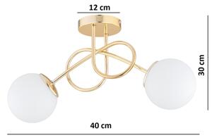 Brilagi - Плафонен полилей MILO 2xE27/60W/230V златен