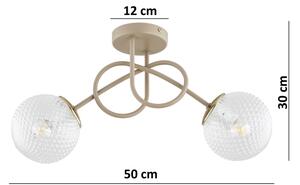 Brilagi - Плафон STELLA 2xE27/60W/230V бежов/златен